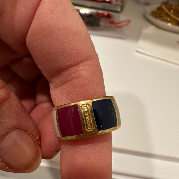 Coach Gold and Multicolor Rings Set - Picture 4 of 8